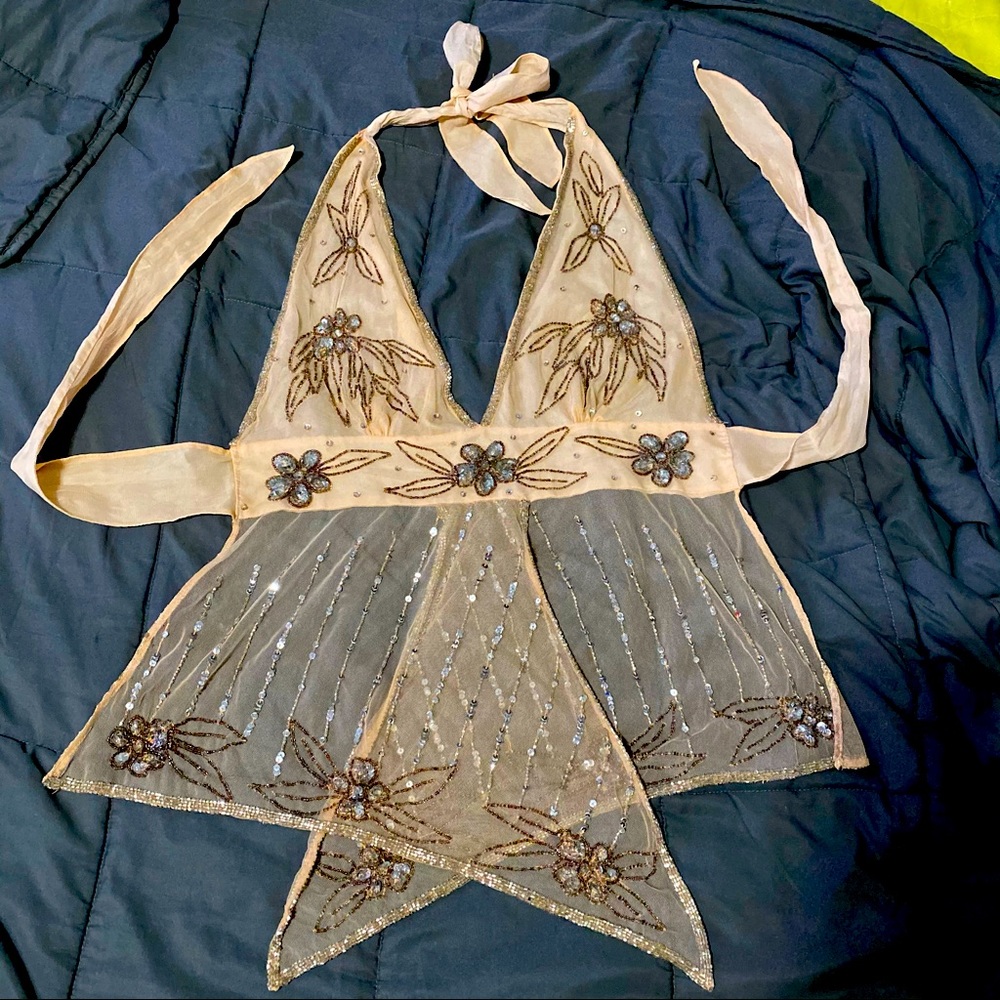 Beaded/Sequin halter top